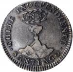 CHILE. Real, 1834-IJ. Santiago Mint. PCGS EF-45 Gold Shield.