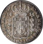 BRAZIL. 960 Reis, 1814-B. Bahia Mint. Joao as Prince Regent. PCGS AU-55 Gold Shield.