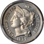 1884 Nickel Three-Cent Piece. Proof-66 (PCGS). CAC.