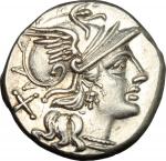 The Roman Republic, Pinarius Natta.. AR Denarius, 149 BC. Cr. 208/1. B. 1.  3.75 g.  17 mm.  优美