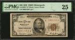 Fr. 1880-I*. 1929 $50 Federal Reserve Bank Star Note. Minneapolis. PMG Very Fine 25.