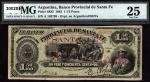El Banco Provincial de Santa Fe, Argentina, 1 1/2 pesos, 1 January 1882, serial number 163799, (Baum