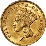 1856-S Three-Dollar Gold Piece. Small S. MS-62 (PCGS).