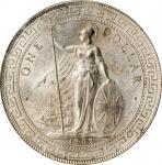 1902-B年英国贸易银元站洋一圆银币。孟买铸币厂。GREAT BRITAIN. Trade Dollar, 1902-B. Bombay Mint. NGC MS-64.