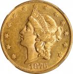 1876-CC Liberty Head Double Eagle. AU-55 (NGC).