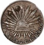 1858-1860年泰国/墨西哥鹰洋贸易银元加盖一圆银币。拉玛四世。THAILAND. Thailand - Mexico. Trade Dollar, ND (1857-60). Rama IV. 