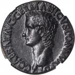 CALIGULA, A.D. 37-41. AE As (11.09 gms), Rome Mint, ca. A.D. 37-38. NGC AU, Strike: 5/5 Surface: 3/5