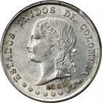 COLOMBIA. 1885-B 50 Centavos. Bogotá mint. Restrepo 308.15. MS-62 (PCGS).