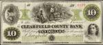 Clearfield, Pennsylvania. Clearfield County Bank. September 9, 1863. $10. About Uncirculated. Remain