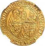 FRANCE / CAPÉTIENS Henri VI dAngleterre (1422-1453). Salut d’or 2e émission ND (1422), léopard, Roue