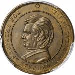 1860 Stephen Douglas Medal. Brass. 22 mm. DeWitt-SD 1860-14, Fuld-510/510A b. MS-62 (PCGS).