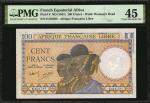 FRENCH EQUATORIAL AFRICA. Afrique Francaise Libre. 100 Francs, ND (1941). P-8. PMG Choice Extremely 