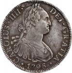 MEXICO. 8 Reales, 1796-Mo FM. Mexico City Mint. Charles IV. NGC EF Details--Cleaned.