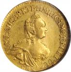 RUSSIA. 2 Rubles, 1756-CNB. St. Petersburg Mint. Elizabeth. NGC AU-55.