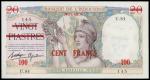 NEW CALEDONIA. Banque De LIndo-Chine. 100 Francs, ND (1939). P-39.