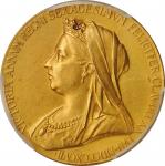 GREAT BRITAIN. Victoria Diamond Jubilee Gold Medal, 1897. London Mint. PCGS MATTE SPECIMEN-62 Gold S