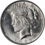 1923-D Peace Silver Dollar. MS-65 (PCGS).