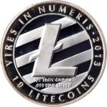 2013 Lealana 10 Litecoin (LTC). Silver. Loaded (Unredeemed). Firstbits LTCXjBwf. Serial No. 45. Blac