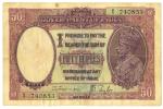 Banknotes – India. Government of India: 50-Rupees, ND (c.1930), Madras, serial no.V1 740853, King Ge