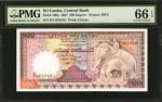 1987年斯里兰卡中央银行500卢比 SRI LANKA. Sri Lanka Central Bank. 500 Rupees, 1987. P-100a. PMG Gem Uncirculated