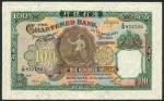 Chartered Bank of India, Australia and China, $100, 6 December 1956, serial number Y/M 872733, green