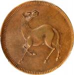 四川马兰代用币。(t) CHINA. Szechuan. Copper Horse Gaming Token, ND (ca. 1912). PCGS AU-50.