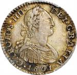 COLOMBIA. 1801/797-JJ Real. Santa Fe de Nuevo Reino (Bogotá) mint. Carlos IV (1788-1808). Restrepo 7