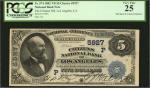 Los Angeles, California. $5 1882 Value Back. Fr. 574. The Citizens NB. Charter #5927. PCGS Currency 
