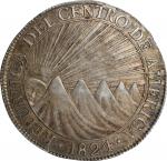 GUATEMALA. Central American Republic. 8 Reales, 1824-NG M. Nueva Guatemala Mint. PCGS AU-55.