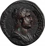 HADRIAN, A.D. 117-138. AE Sestertius (23.38 gms), Rome Mint, A.D. 134-138. VERY FINE.