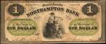 Northampton, Massachusetts. Northampton Bank. 1865 $1. Fine.