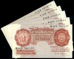 Bank of England, Leslie Kenneth OBrien (1955-1962), 10 shillings (5), ND (1955), serial number prefi