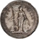 1899-B年英国贸易银元站洋壹圆银币。孟买铸币厂。 GREAT BRITAIN. Trade Dollar, 1899-B. Bombay Mint. Victoria. NGC EF-45.