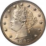 1891 Liberty Nickel. MS-66 (NGC). CAC. OH.