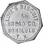 Undated Loves Biscuit & Bread Co. Good For 6¢ In Bread Trade Token. Medcalf-Russell 2TB-15. Aluminum