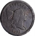 1797 Liberty Cap Half Cent. Plain Edge. Good-6 (PCGS).
