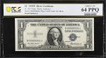 Fr. 1615. 1935F $1 Silver Certificate. PCGS Banknote Choice Uncirculated 64 PPQ. Serial Number 6.