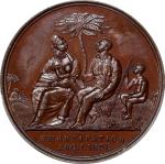 GREAT BRITAIN. Emancipation in the West Indies Bronzed Copper Medal, 1838. Victoria. PCGS SPECIMEN-6