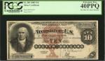 Fr. 289. 1880 $10 Silver Certificate. PCGS Currency Extremely Fine 40 PPQ.