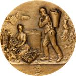 FRANCE. Agricultural Fair in Creon and the Entre-Deux-Mers Region Bronze Medal, ND (ca. 1910). Paris