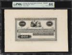 1825年爱尔兰省银行1英镑。单面黑白试印钞。IRELAND. Provincial Bank of Ireland. 1 Pound, 1825. P-270p. Front Proof. PMG 
