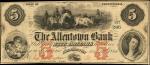 Allentown, Pennsylvania. The Allentown Bank. March 14, 1864. $5. Very Fine.