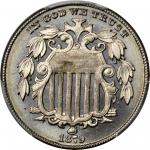 1879/8 Shield Nickel. Proof-66+ (PCGS).