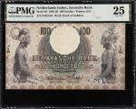 NETHERLANDS INDIES. De Javasche Bank. 100 Gulden, 1938. P-82. PMG Very Fine 25.