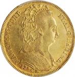 BRAZIL. 6400 Reis, 1795-R. Rio de Janeiro Mint. Maria I. PCGS AU-58 Gold Shield.