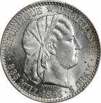 HAITI. 20 Centimes, 1895-(A). Paris Mint. PCGS MS-63.