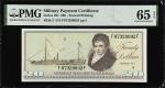 Military Payment Certificate. Series 701. $20. PMG Gem Uncirculated 65 EPQ.