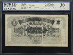 INDIA - PRINCELY STATES. Government of Hyderabad. 10 Rupees, ND (1939). P-S274afp & S274fp. B&W Phot