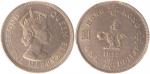 1972年香港一圆错体币，PCGS AU58