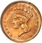 1866 Gold Dollar. MS-66 (PCGS).